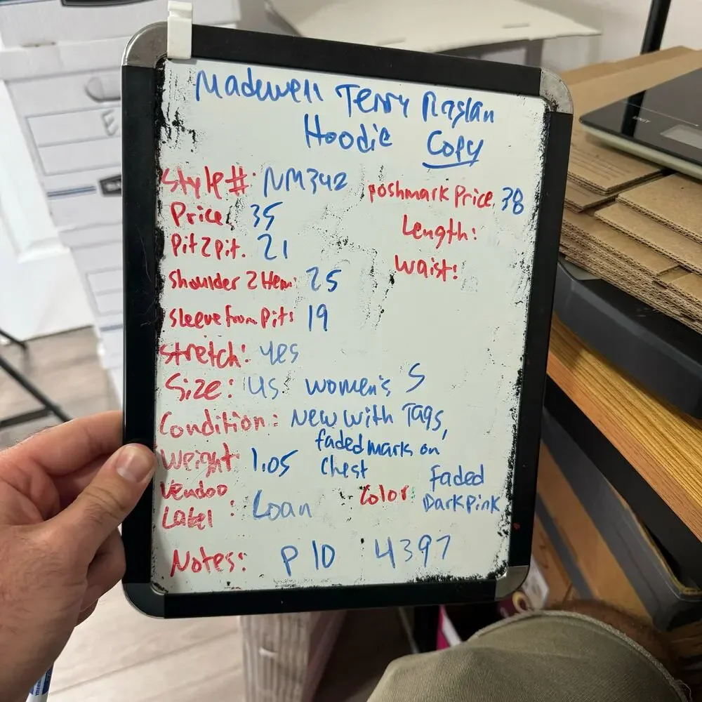 Madewell Relaxed Raglan Sleeve 365 Terry Ootoya Hoodie Sweatshirt US Women's S - Picture 7 of 7